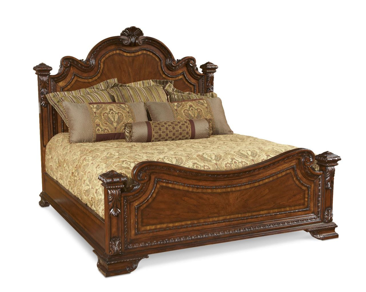 Art Old World King Estate Bed In Warm Pomegranate inside size 1280 X 1024