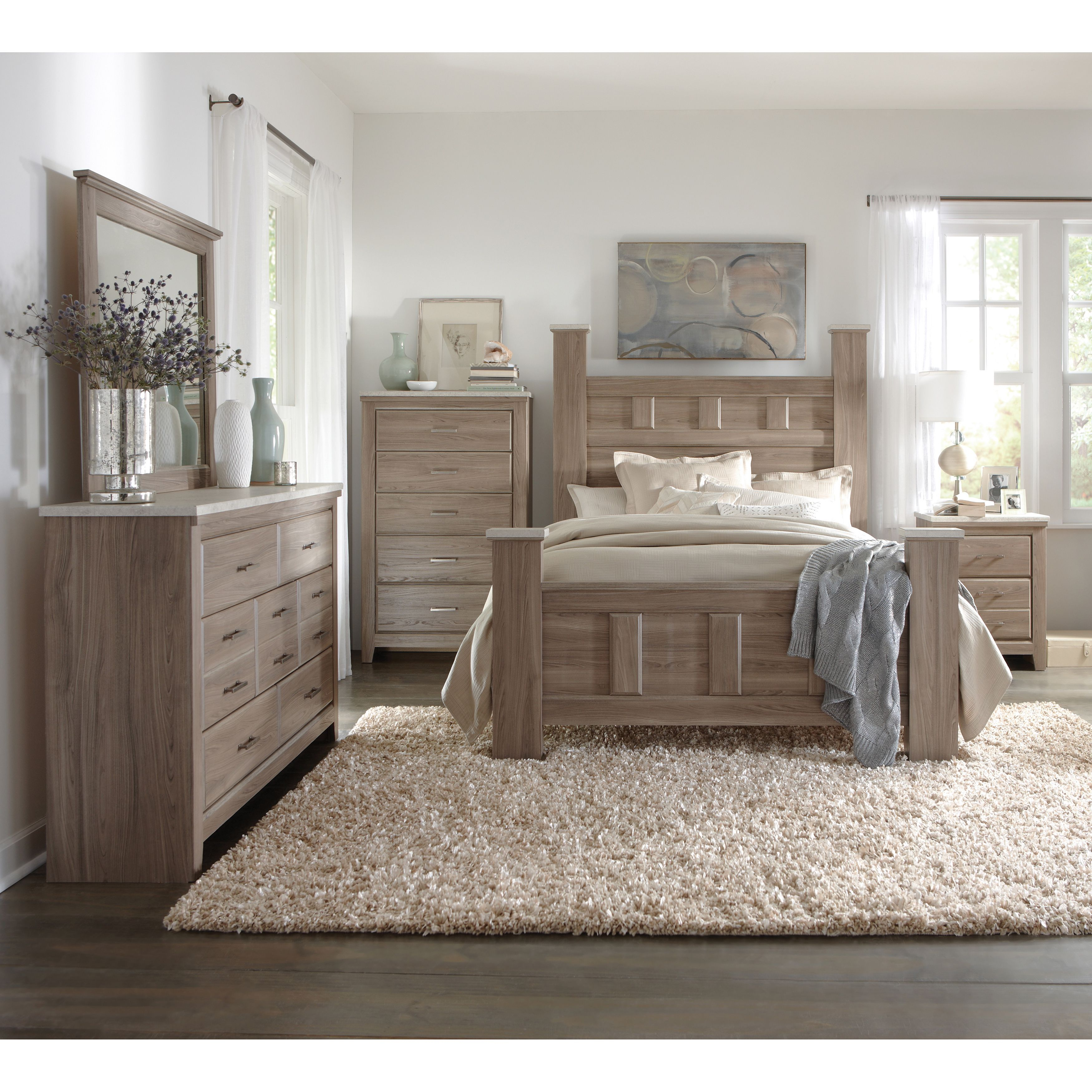 Art Van 6 Piece Queen Bedroom Set Overstock Shopping Big within measurements 3500 X 3500