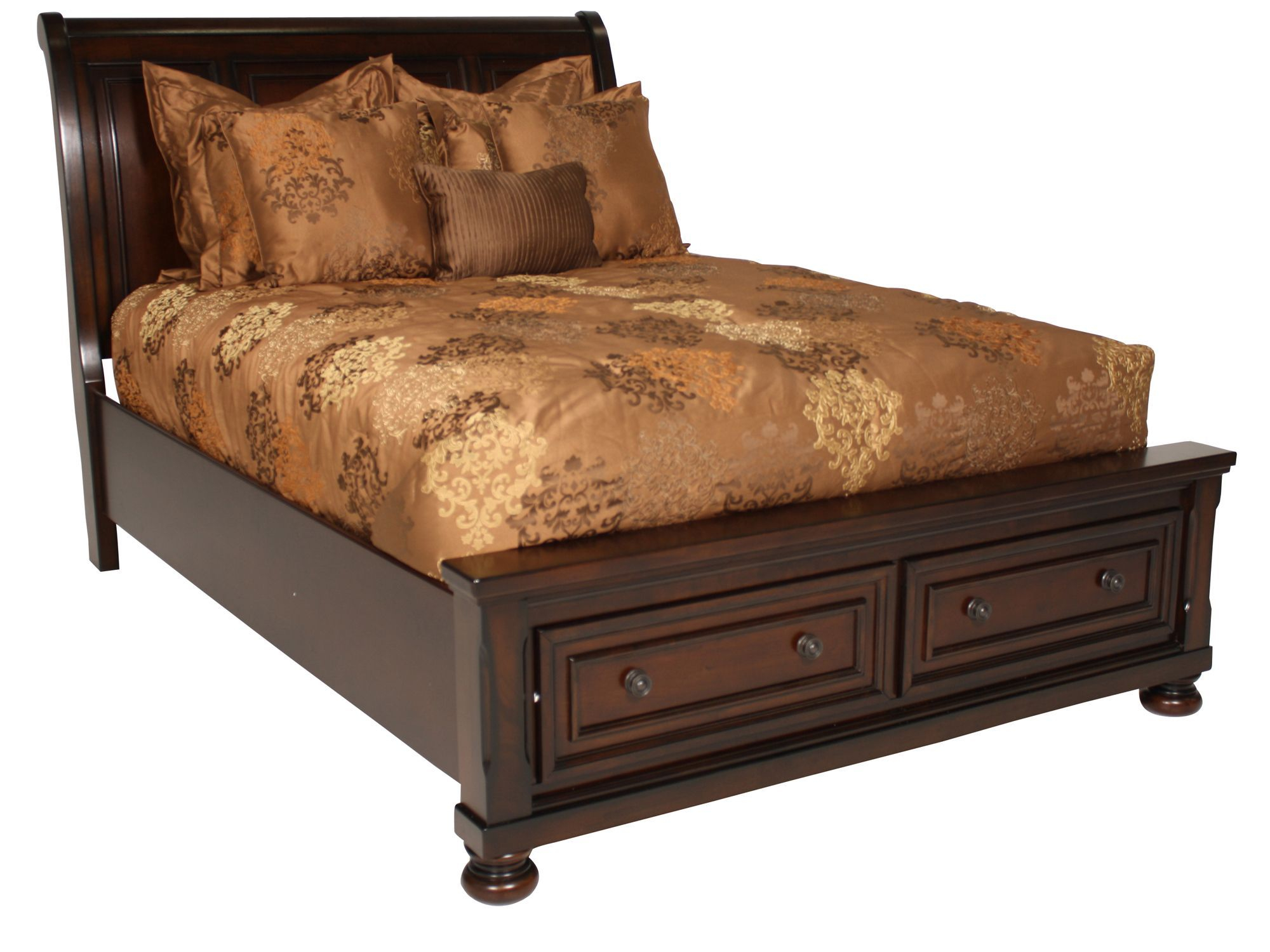 Ashely Porter King Size Sleigh Bed With Storage Decor Galore intended for proportions 2000 X 1500