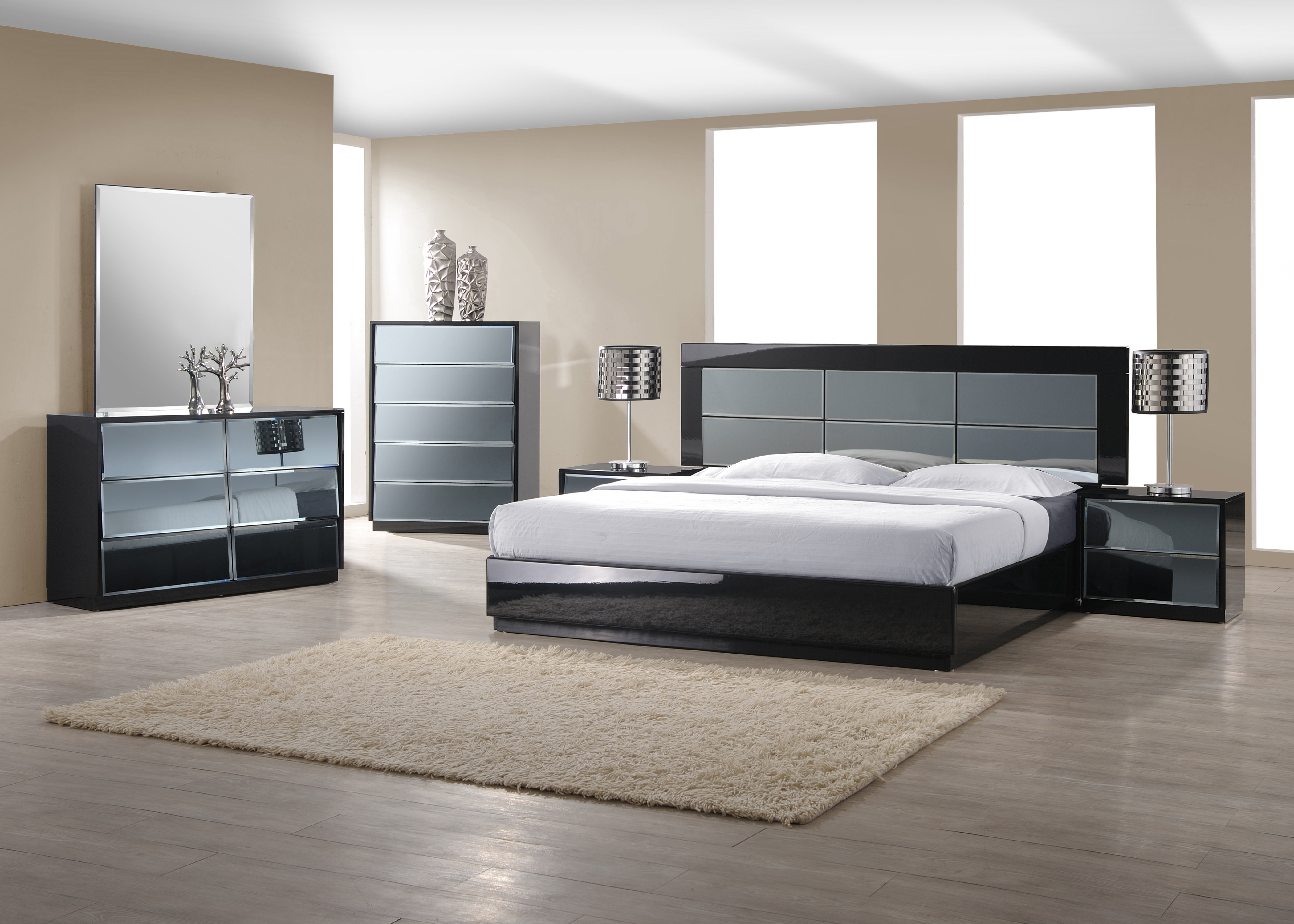 Ashish Contemporary Platform Configurable Bedroom Set intended for measurements 4200 X 3000