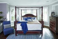 Ashleys Lavidor Canopy Bed All Dressed In Blue Add A Pop Of Color throughout measurements 3600 X 2400