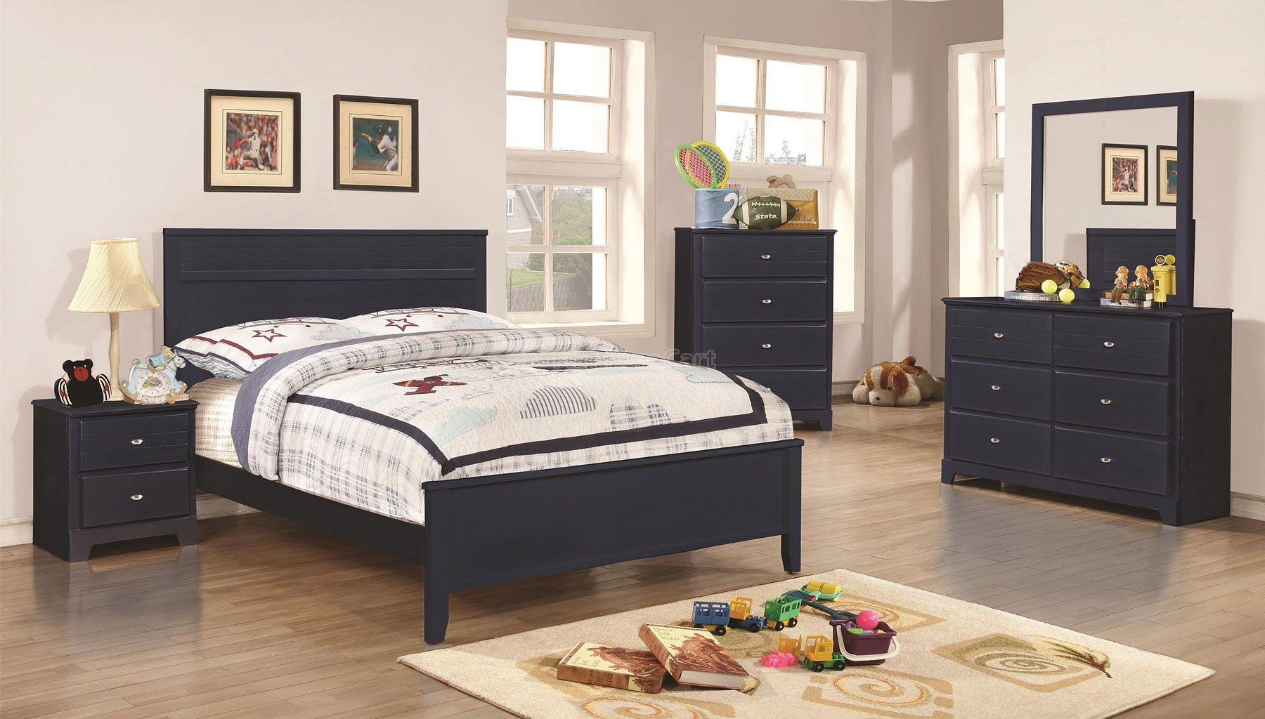 Ashton Youth Bedroom Set Navy Home Sweet Home Blue Bedroom intended for proportions 1800 X 1024