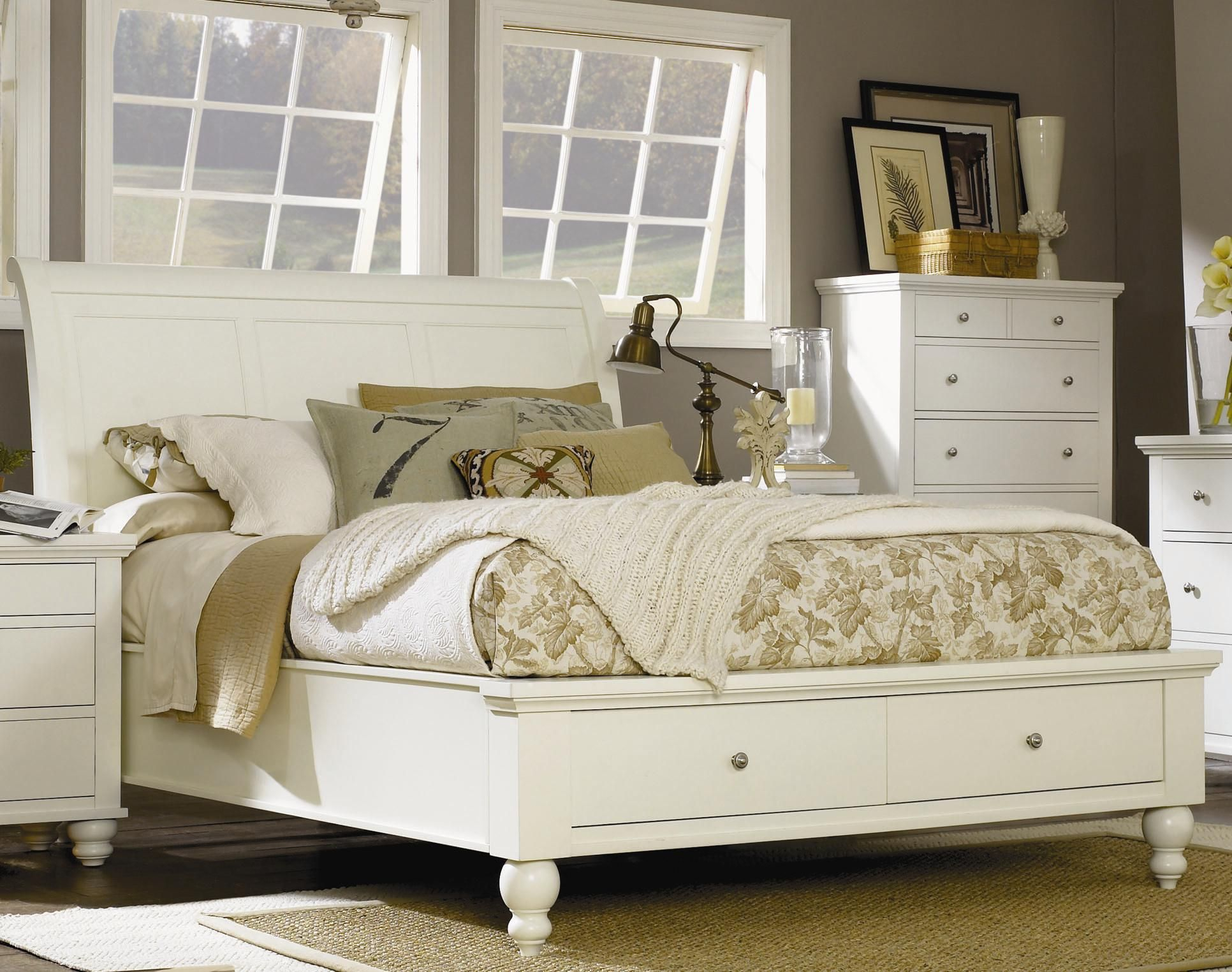 Aspenhome Cambridge Queen Sleigh Bed With Storage Drawers And Usb pertaining to measurements 1932 X 1524