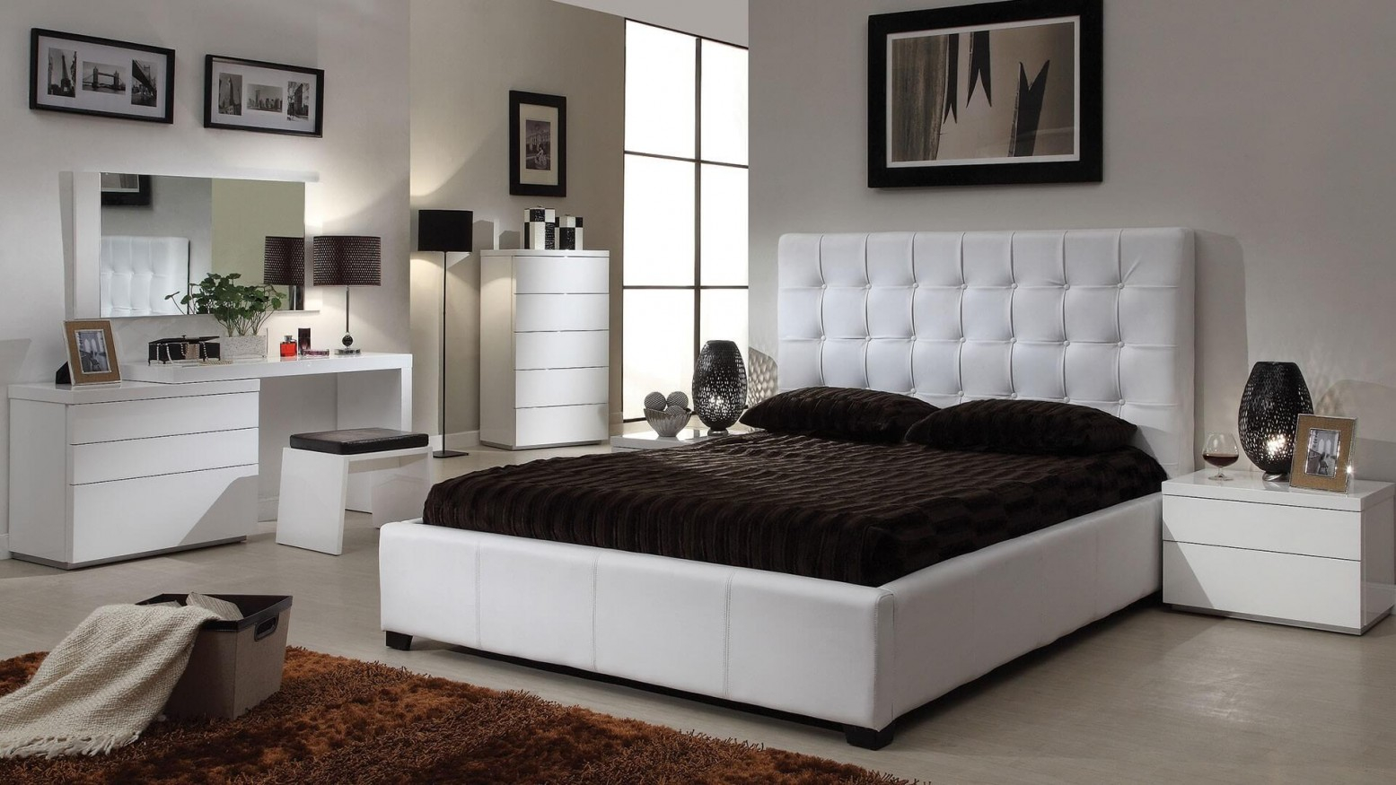 Athens 3 Piece Queen Size Bedroom Set White regarding sizing 1555 X 875