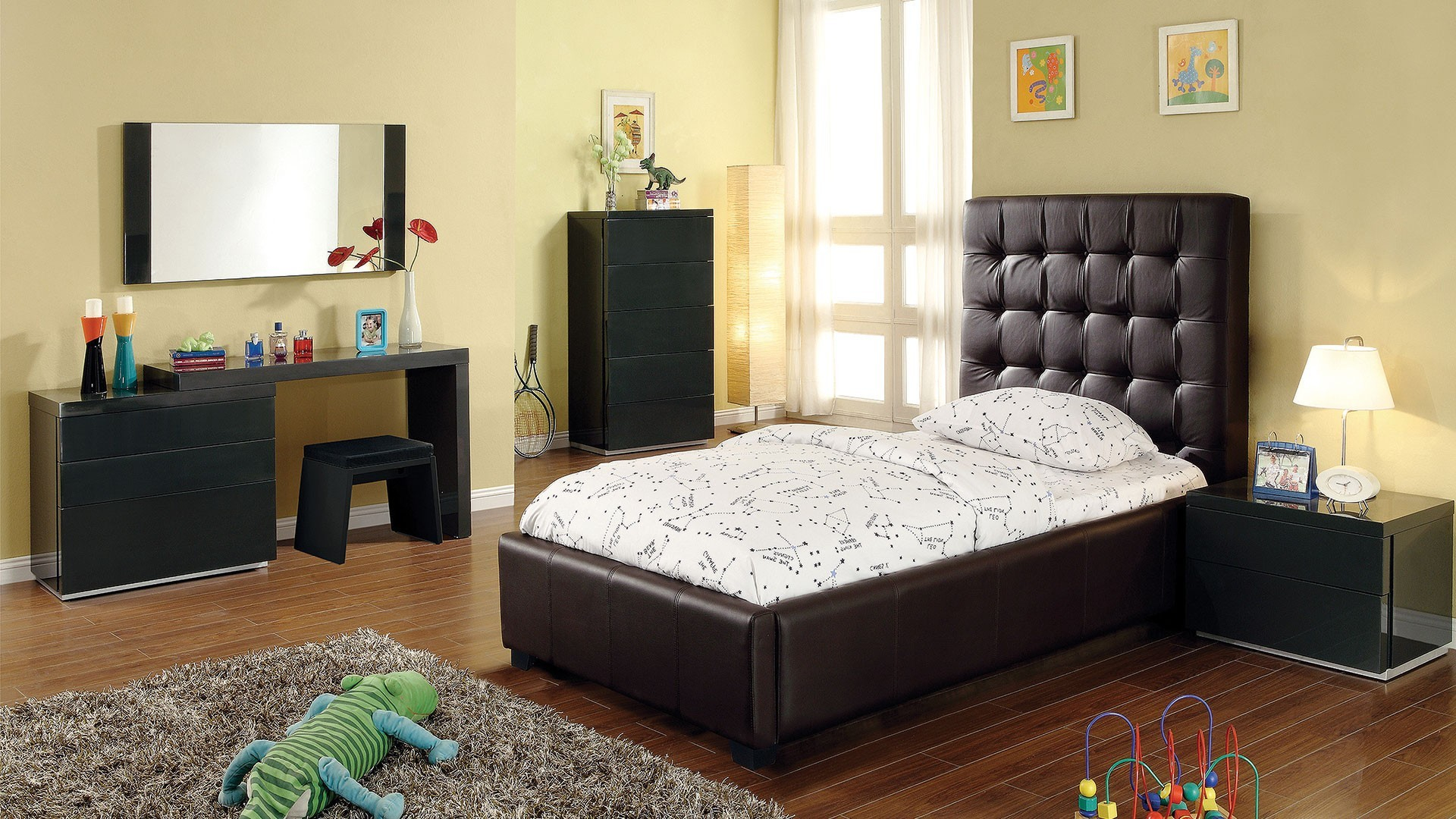 Athens 3 Piece Twin Size Bedroom Set Chocolate throughout sizing 1920 X 1080