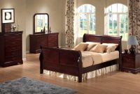 Austin Group Bordeaux Queen Transitional Cherry Sleigh Bed inside proportions 2900 X 1791