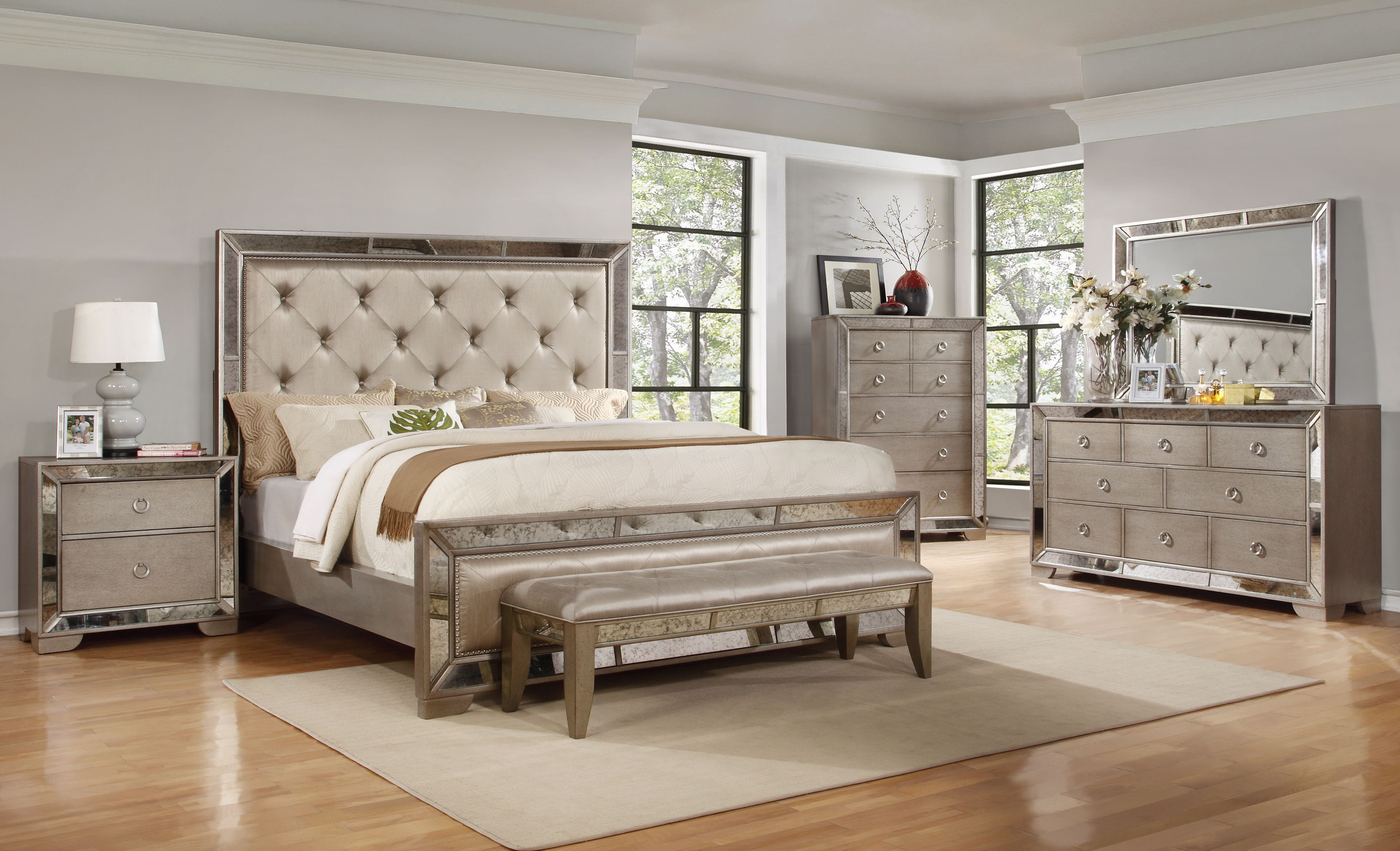 Ava Bed In 2019 Bedroom Mirrored Bedroom Furniture Bronze regarding dimensions 4211 X 2560