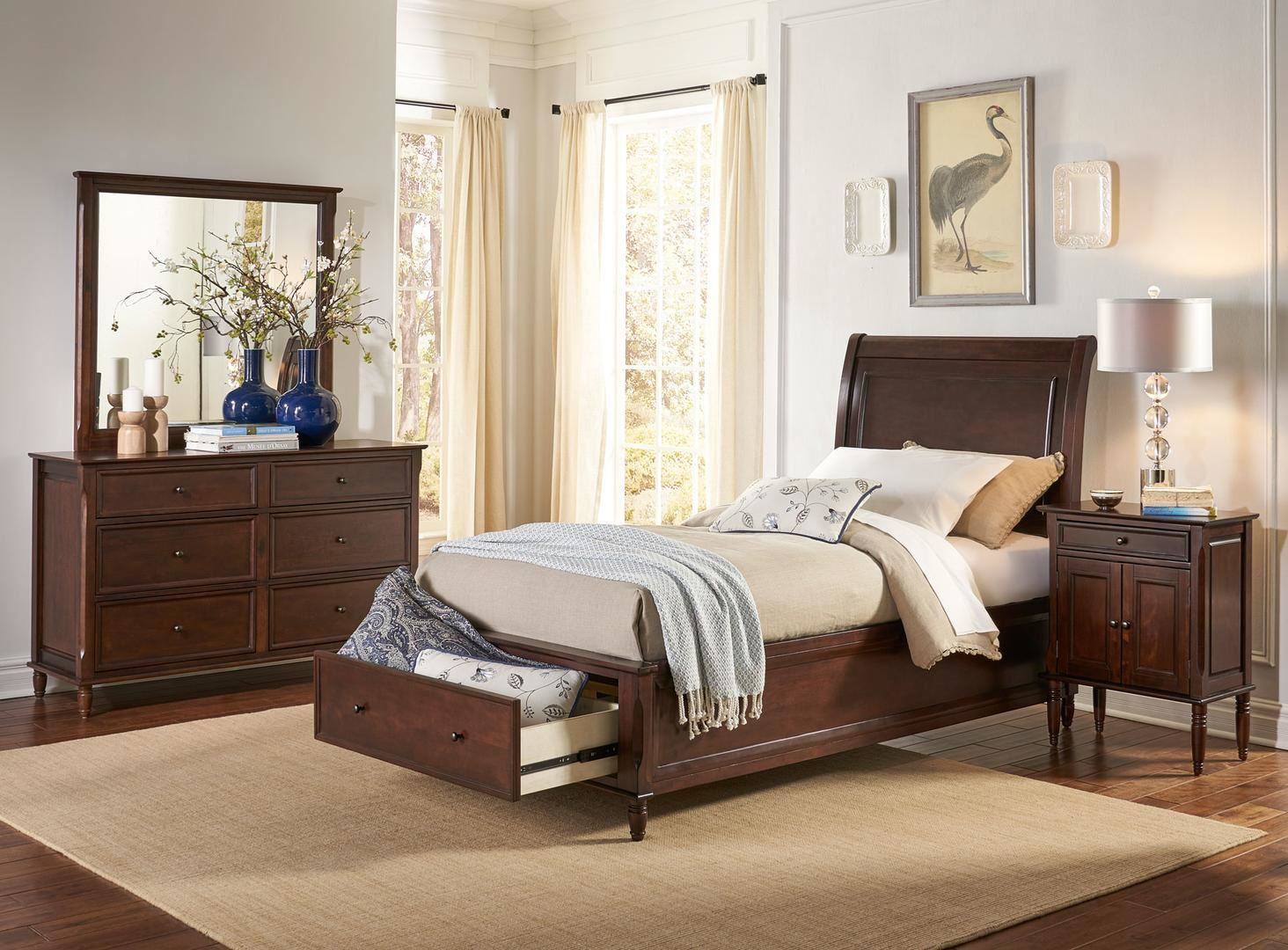 Avignon Cherry Twin Bedroom Set in measurements 1464 X 1080