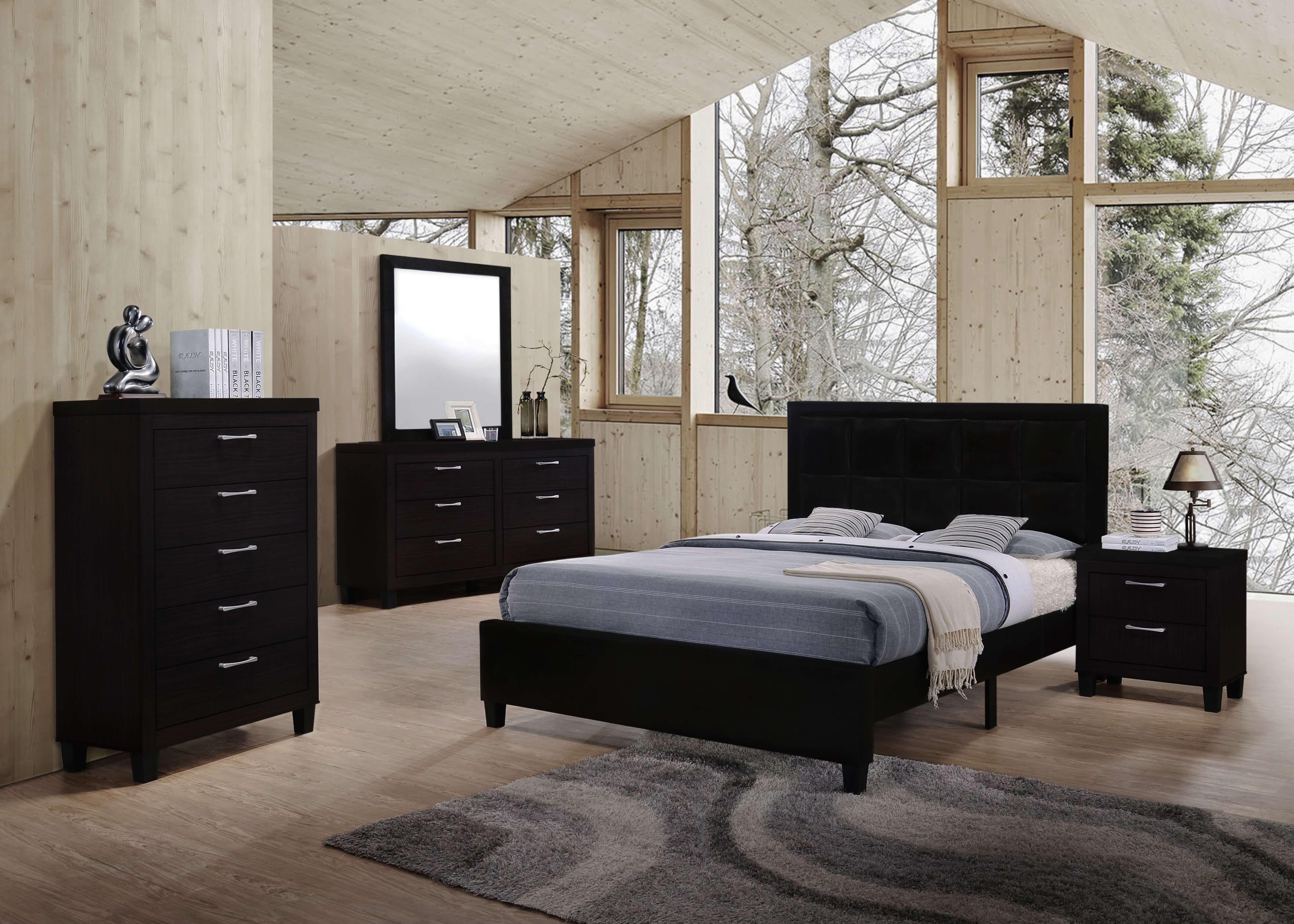 B020 Brittney Black Bedroom Set for measurements 4241 X 3029