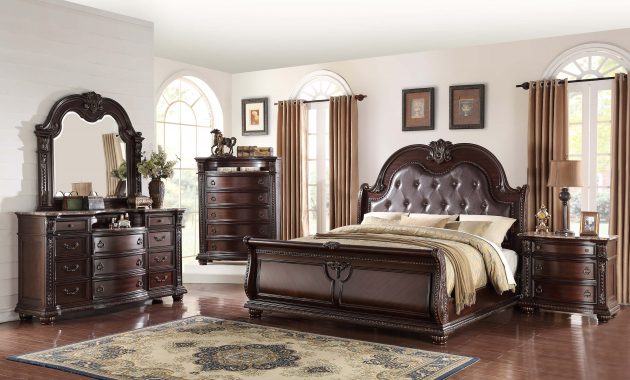 B1600 Stanley Marble Top Bedroom Set Crown Mark with regard to size 3000 X 1859
