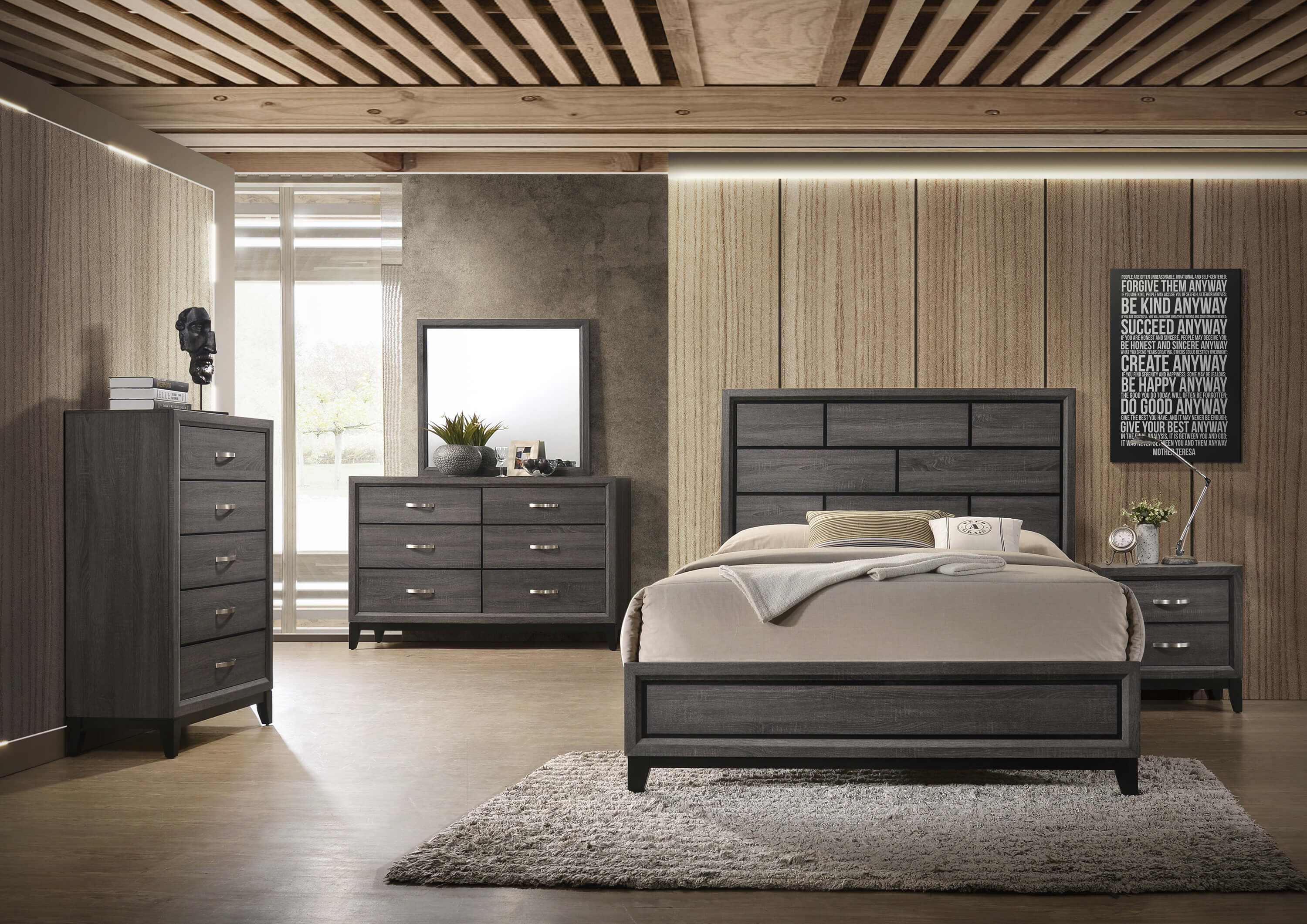 B4620 Akerson Grey Bedroom Set for size 3000 X 2122