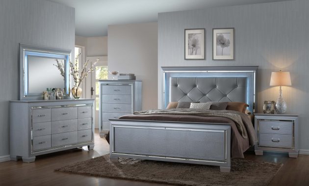 B7100 Lillian Led Bedroom Set Crown Mark intended for dimensions 3000 X 1945