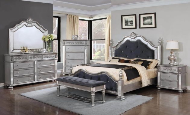 B878 Elegant Silver Bedroom Set with measurements 2048 X 1288