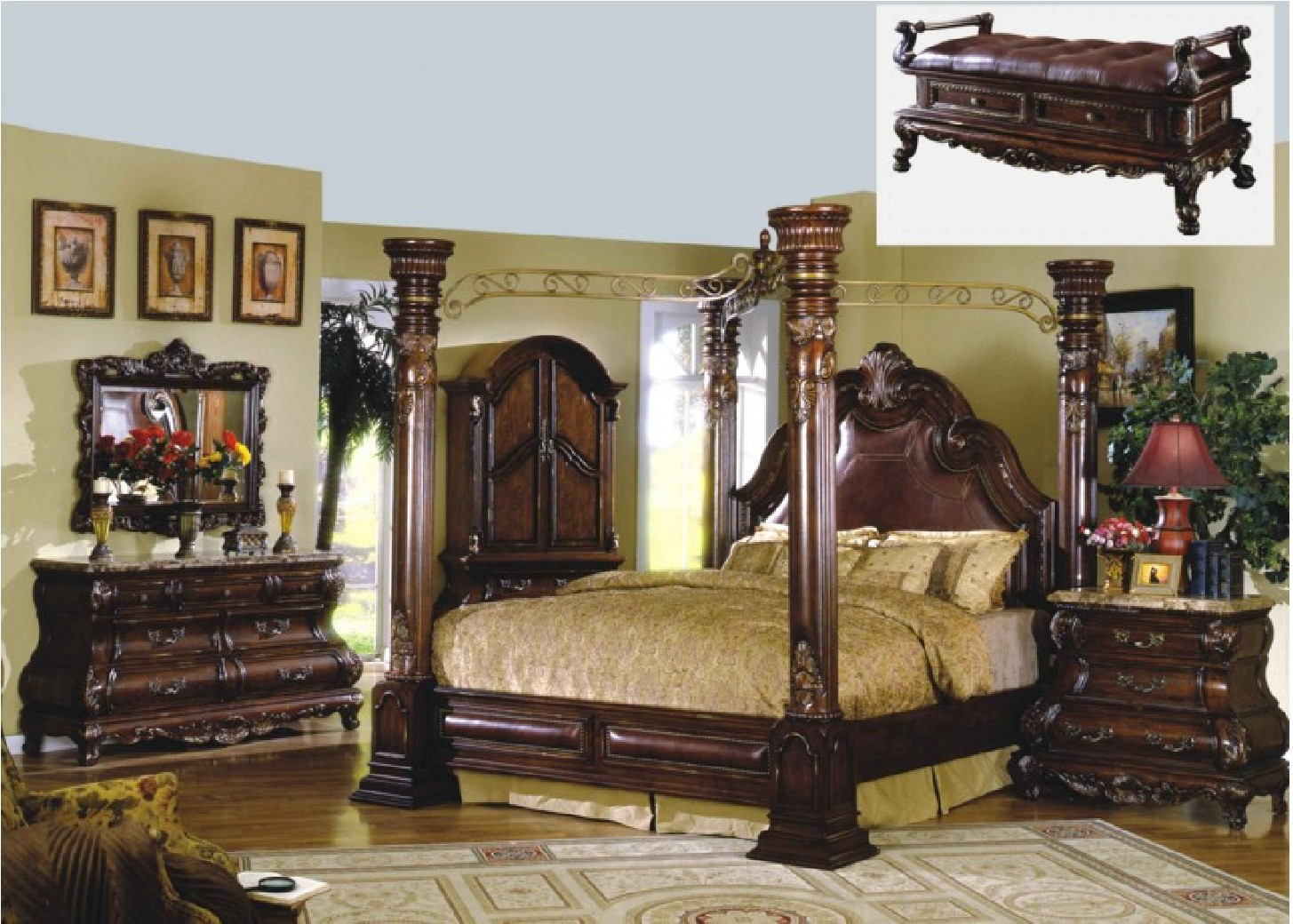 B9088 Mc Ferran Monaco Bedroom Set Collection inside size 1455 X 1040