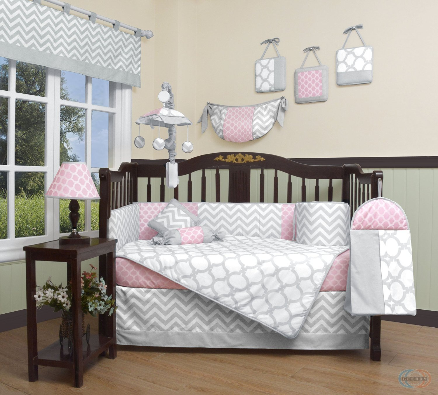 Ba Girl Gray Crib Bedding Sets Stillwater Scene Gray Ba intended for measurements 1500 X 1355