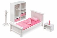 Badger Basket Bedroom Furniture Set For 18 Inch Dolls Whitepink Fits American Girl My Life As Most 18 Dolls regarding dimensions 5192 X 3812