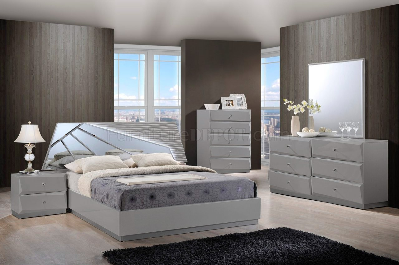 Barcelona Bedroom Set In Grey Global intended for dimensions 1280 X 852