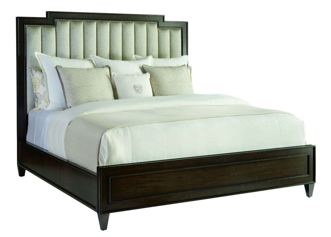 Barclay Butera Brentwood King Candice Channeled Upholstered Bed In Wilshire 915 144c pertaining to dimensions 1280 X 919