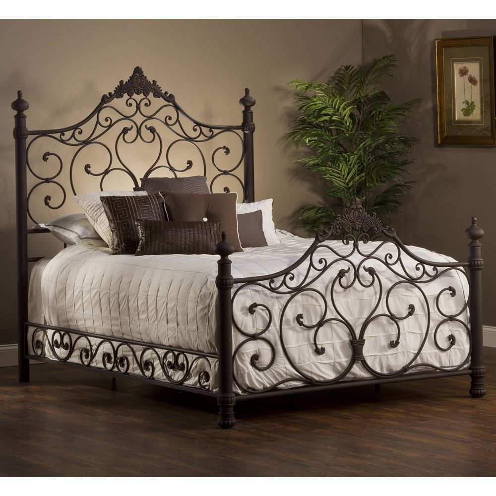 Baremore Iron Bed Hillsdale Furniture Bedrooms Wrought Iron intended for sizing 1000 X 1000