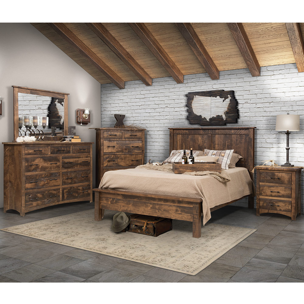 Barn Floor Mission Amish Bedroom Set within sizing 1000 X 1000