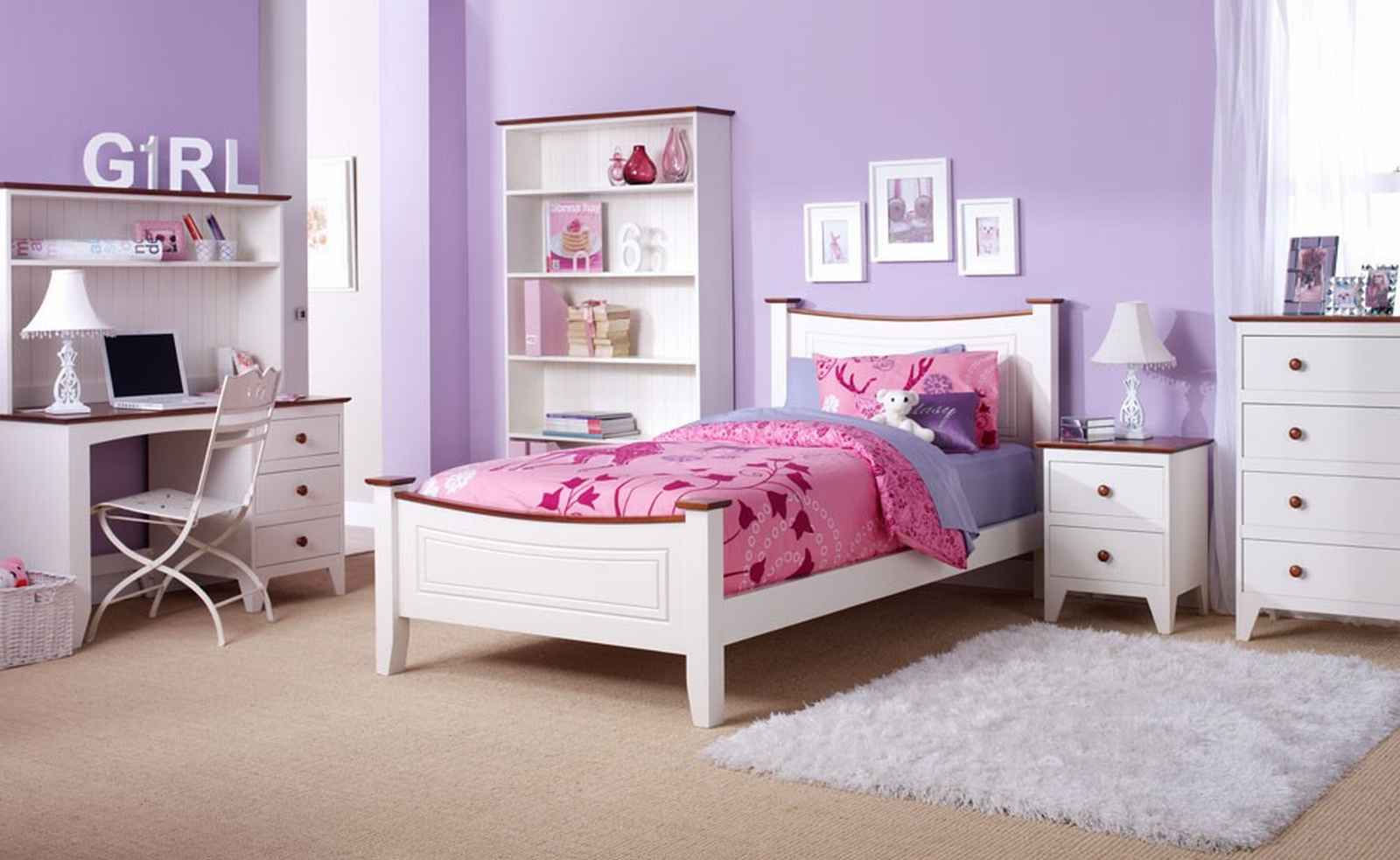 Bathroom Little Girls Room Furniture Kids Bedroom Set With Desk in size 1600 X 983