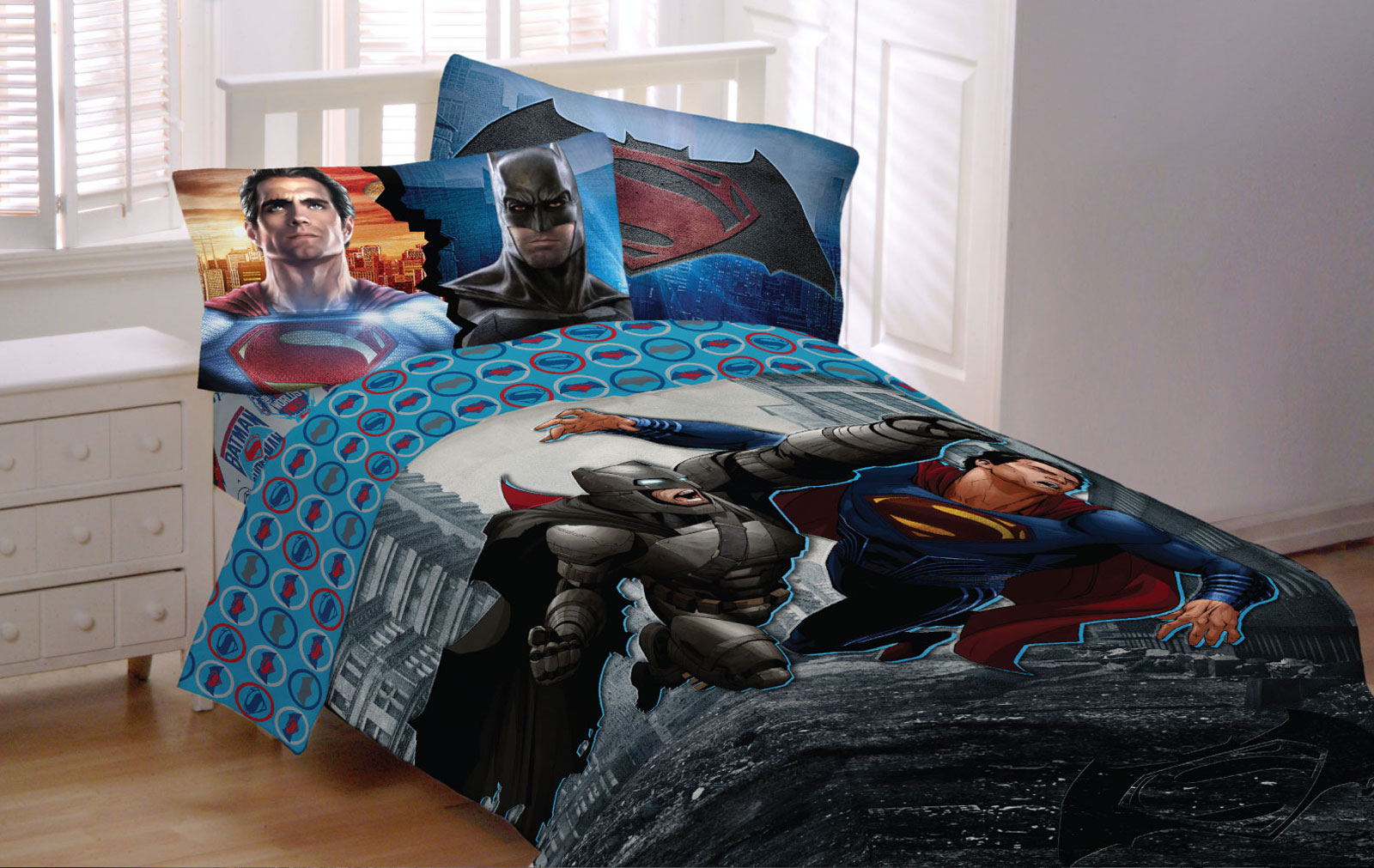 Batman Vs Superman Worlds Finest Reversible Twin Or Full Comforter 1 Each intended for measurements 1600 X 1011