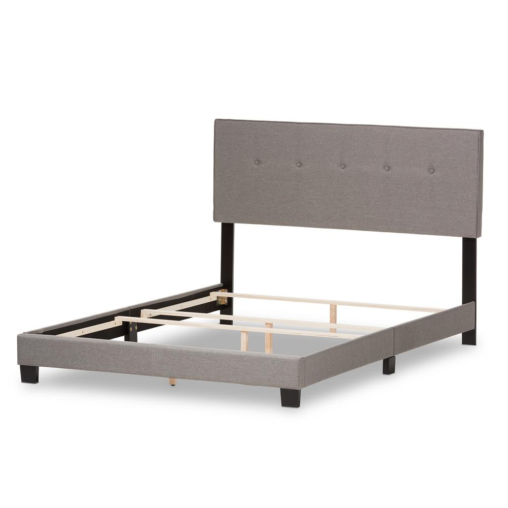 Baxton Studio Hampton Gray Fabric Upholstered King Bed pertaining to dimensions 1000 X 1000