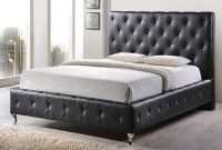Baxton Studio Stella Crystal Tufted Black Modern Bed With Upholstered Headboard in dimensions 1800 X 1800