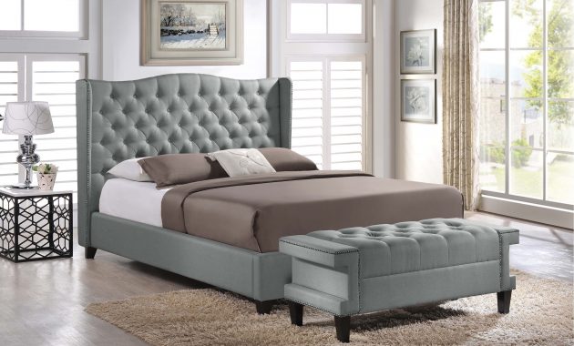 Baxton Studio Zant Queenking Grey Modern 2 Pc Bedroom Set throughout proportions 3001 X 3001