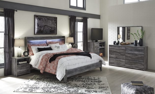 Baystorm 4pc Panel Bedroom Set In Gray within proportions 1600 X 1067