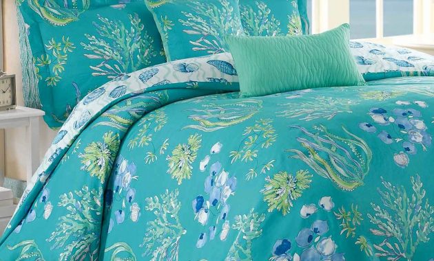 Beachcomber Turquoise Ocean 8 Pc Comforter Bed Set throughout measurements 2000 X 2000