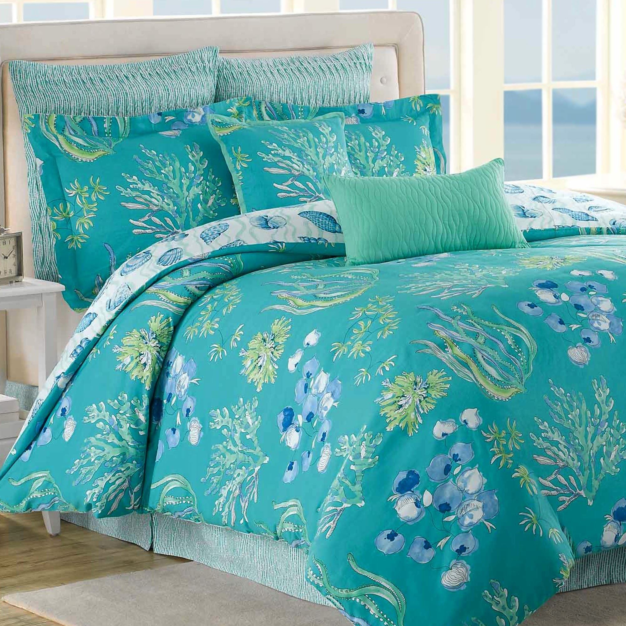 Beachcomber Turquoise Ocean 8 Pc Comforter Bed Set throughout sizing 2000 X 2000