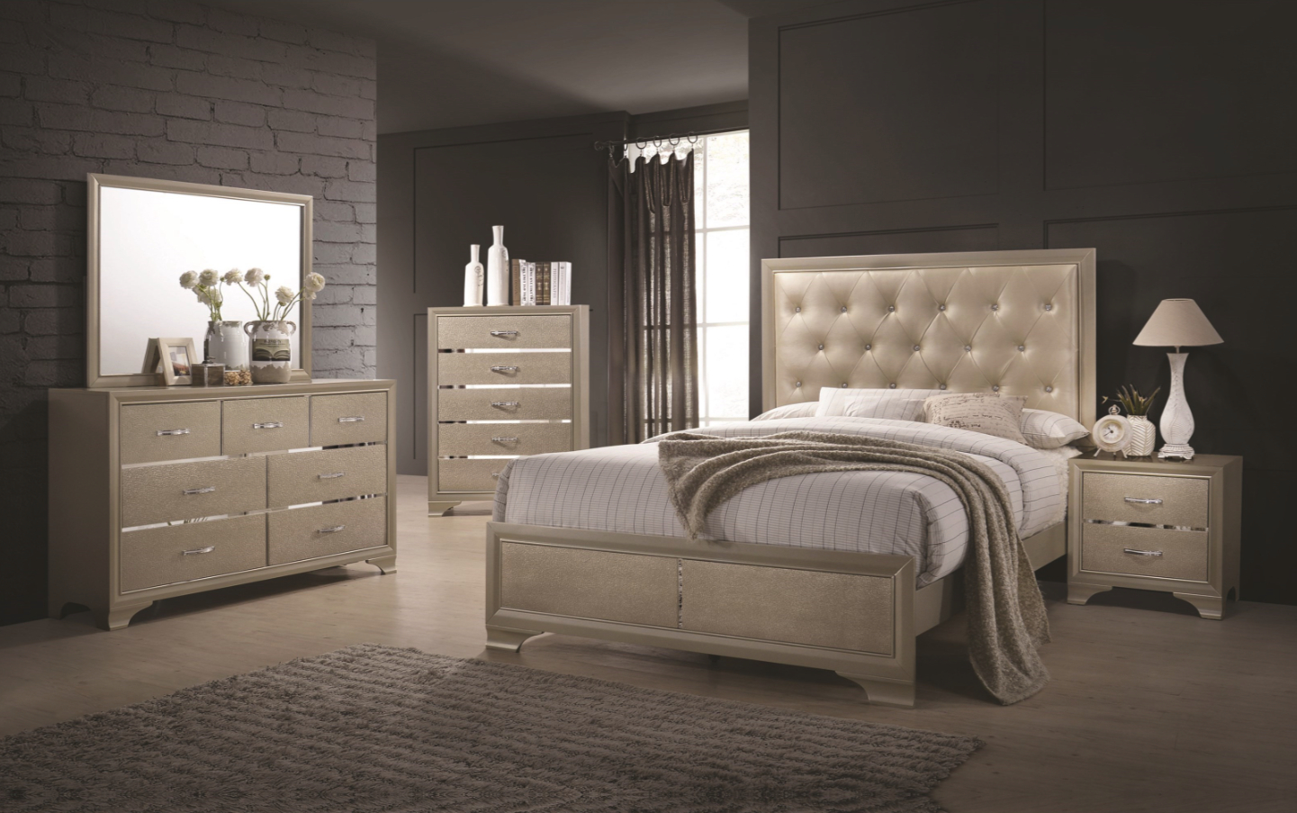 Beaumont 4pc Bedroom Set inside dimensions 1441 X 903