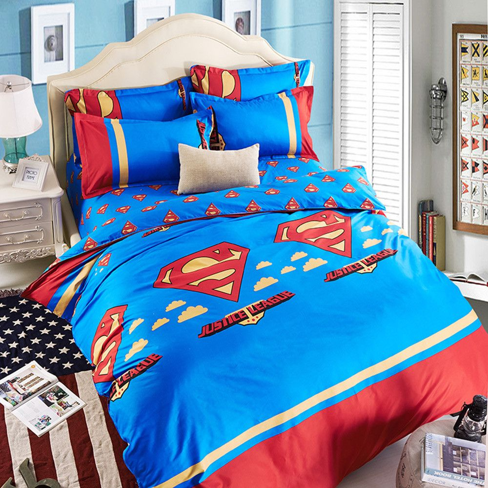 Bedding Set Superman 3999 Dls Free Shipping Queen Size 4 Pcs intended for size 1000 X 1000
