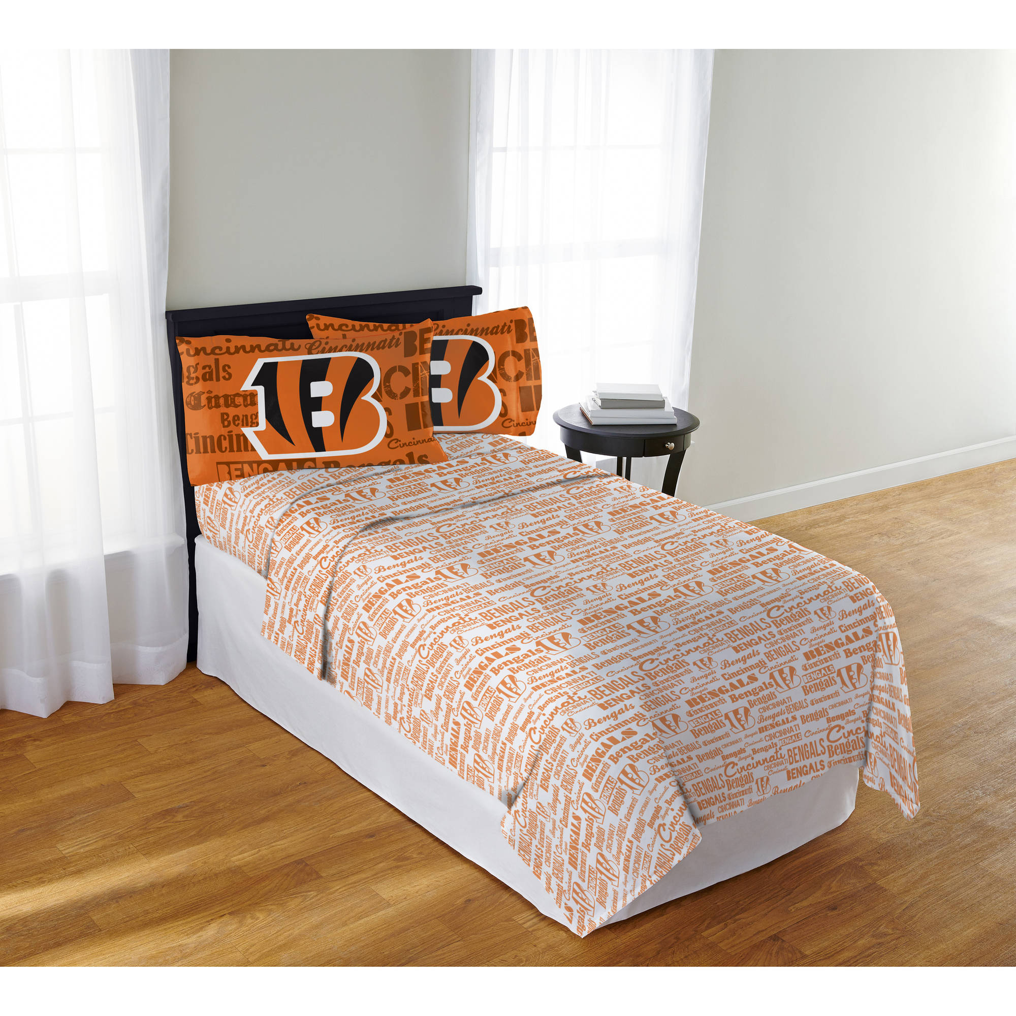 Bedding Sheet Set Bed Cover Full Size Nfl Cincinnati Bengals Bedroom in sizing 2000 X 2000