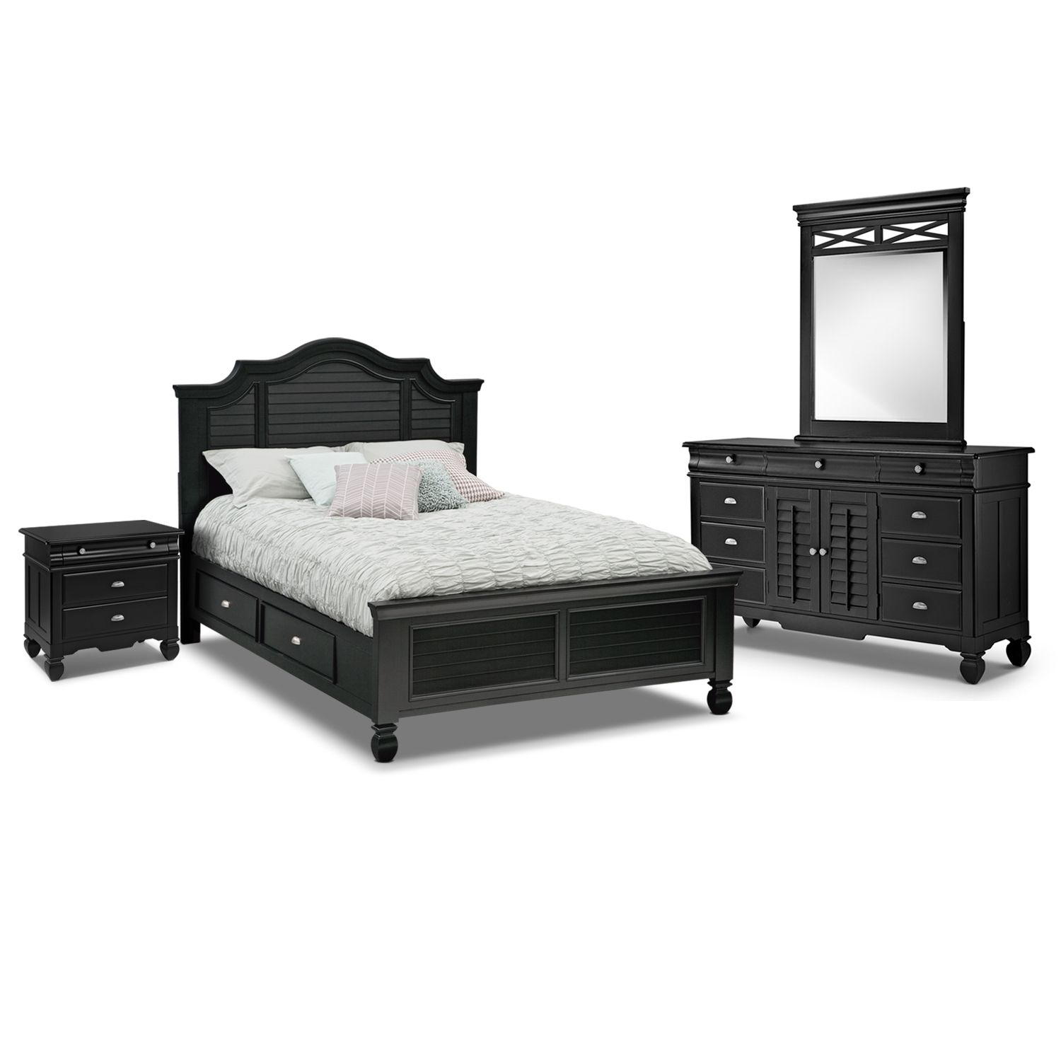 Bedroom Furniture Plantation Cove 6 Piece King Storage with dimensions 1500 X 1500