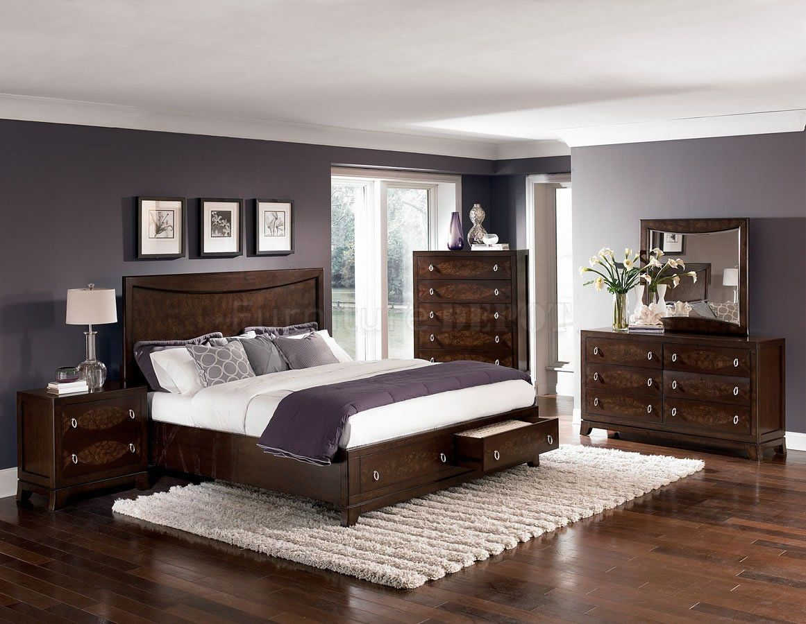 Bedroom Paint Colors With Cherry Furniture Dream Home Dark Wood with regard to dimensions 1161 X 900