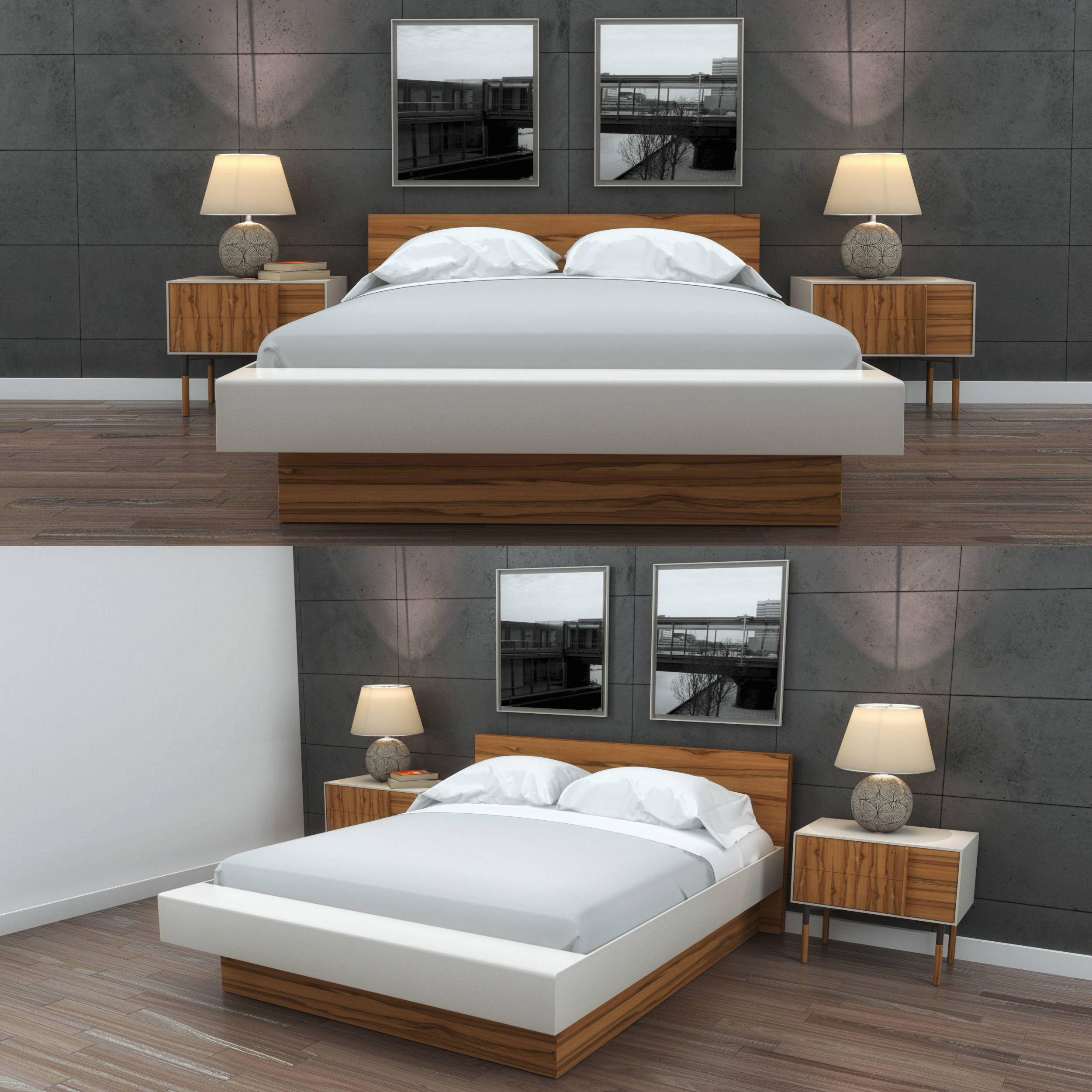 Bedroom Set 3d Model within measurements 2500 X 2500