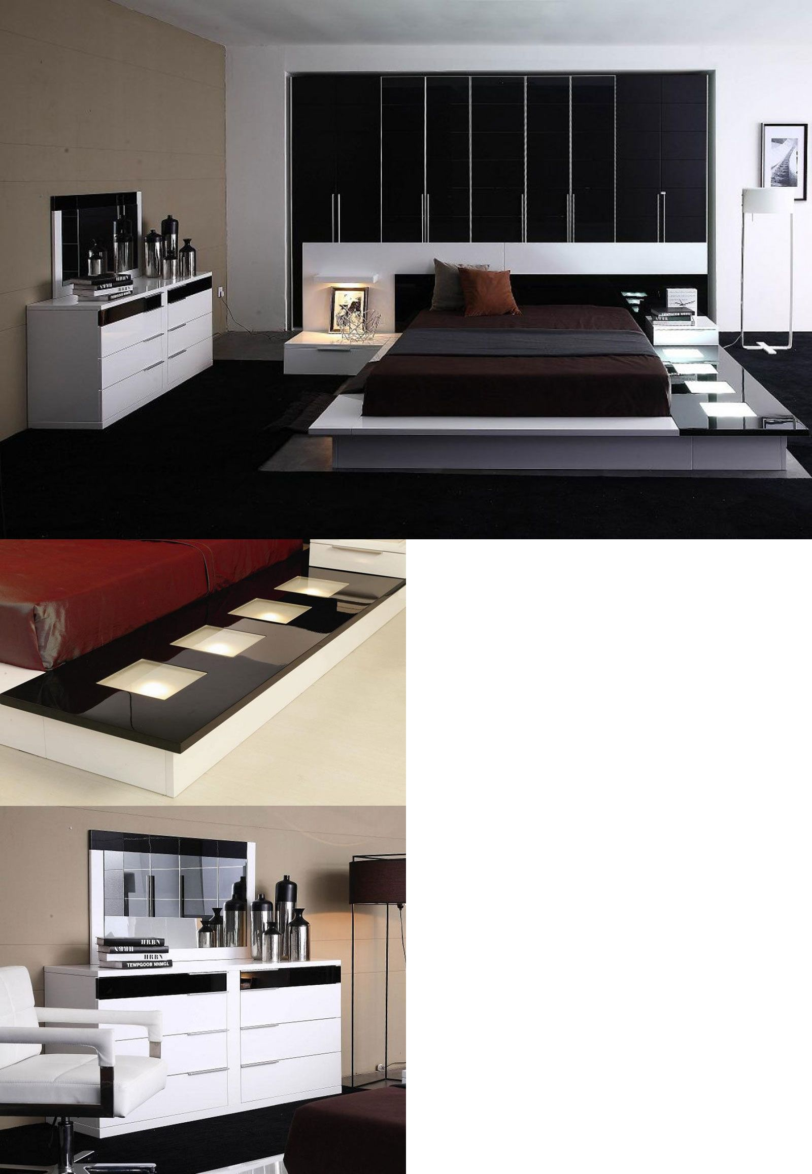 Bedroom Sets 20480 5 Pieces Modern Black And White Bedroom Set W intended for proportions 1600 X 2314