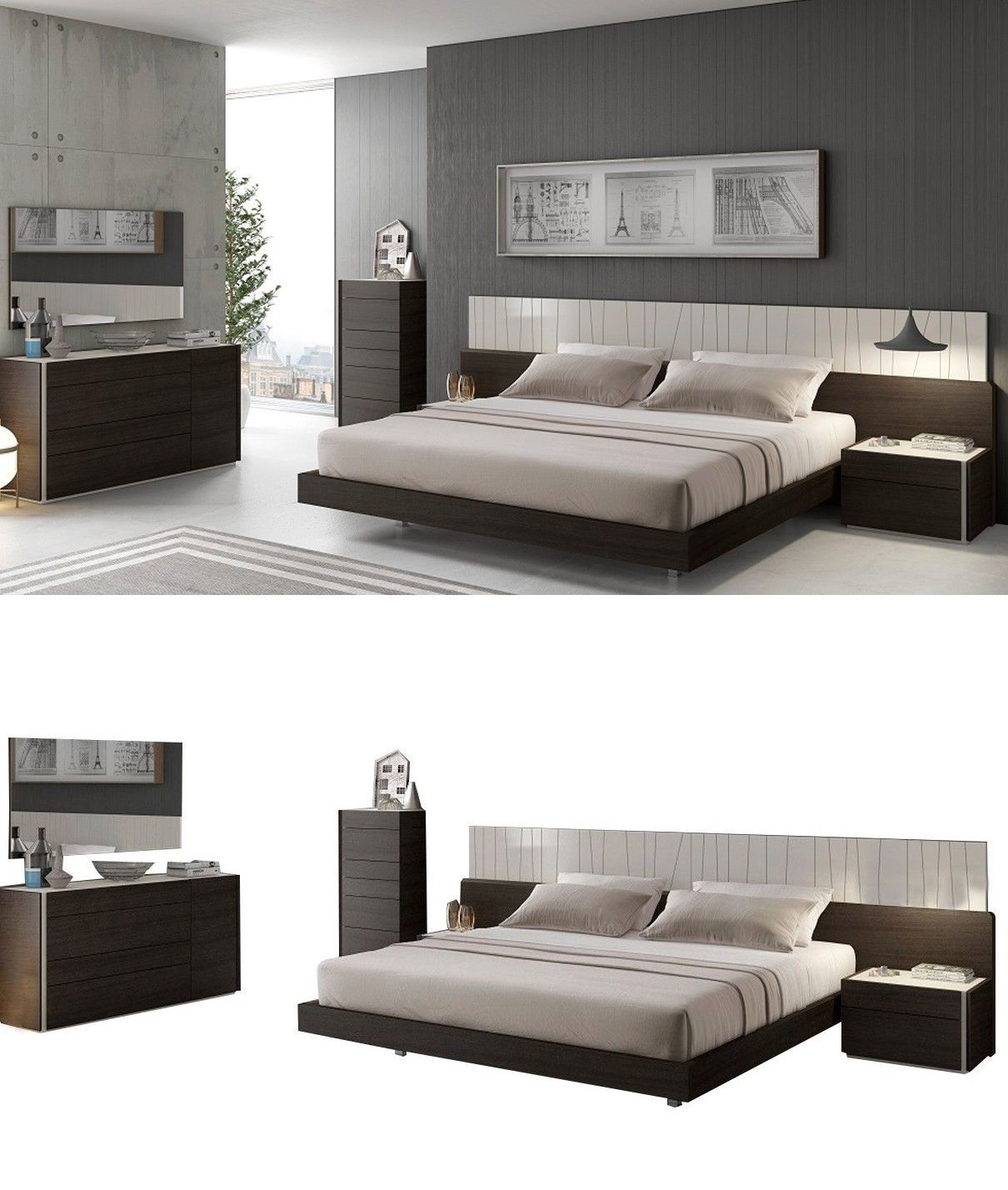 Bedroom Sets 20480 Jandm Porto Contemporary King Bedroom Set In throughout proportions 1210 X 1428