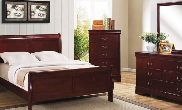 Beds For Less Cherry 6pc Queen Bedroom Set in dimensions 1400 X 600