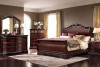 Bella Solid Wood Sleigh Bed 6 Piece Bedroom Set Dresser Mirror Night within measurements 1600 X 989