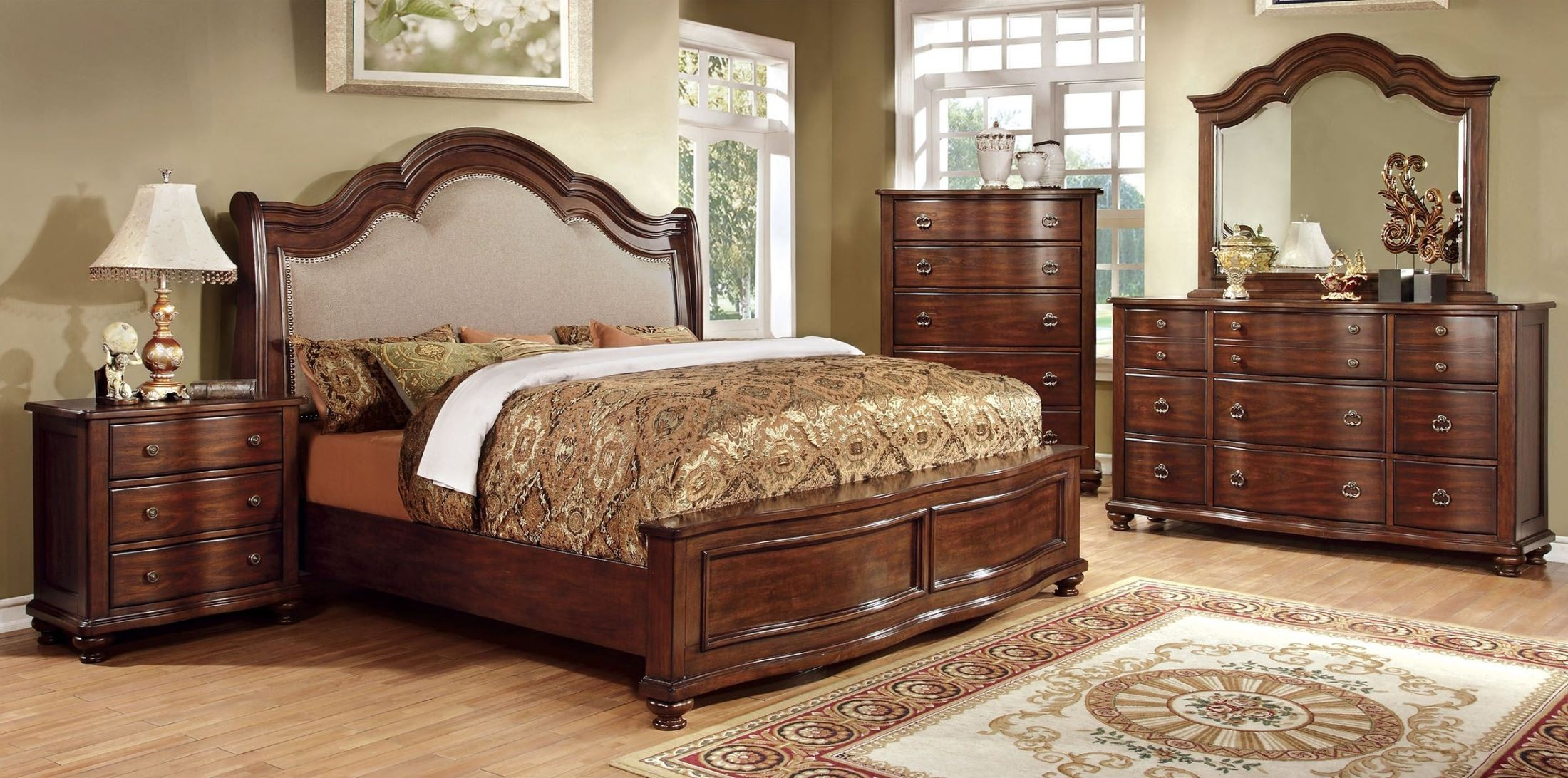 Bellavista Brown Cherry Bedroom Set inside sizing 2200 X 1092