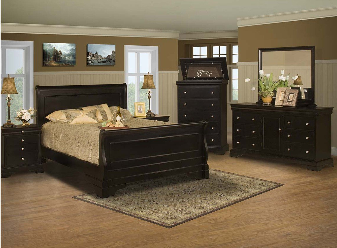 Belle Rose Bedroom Set Black Cherry Finish Full Queen And King Size within size 1140 X 840