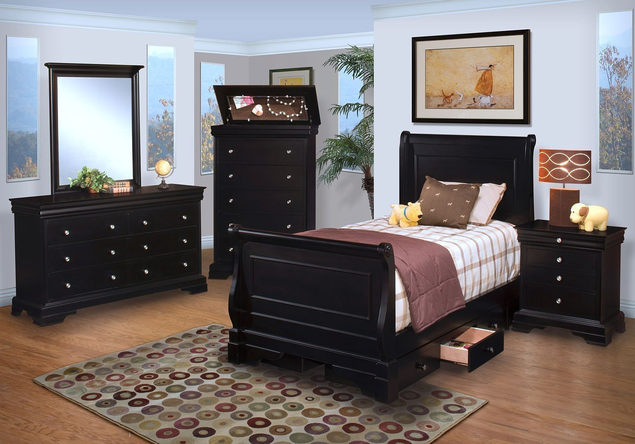 Belle Rose Youth Sleigh Bedroom Set intended for size 1288 X 900