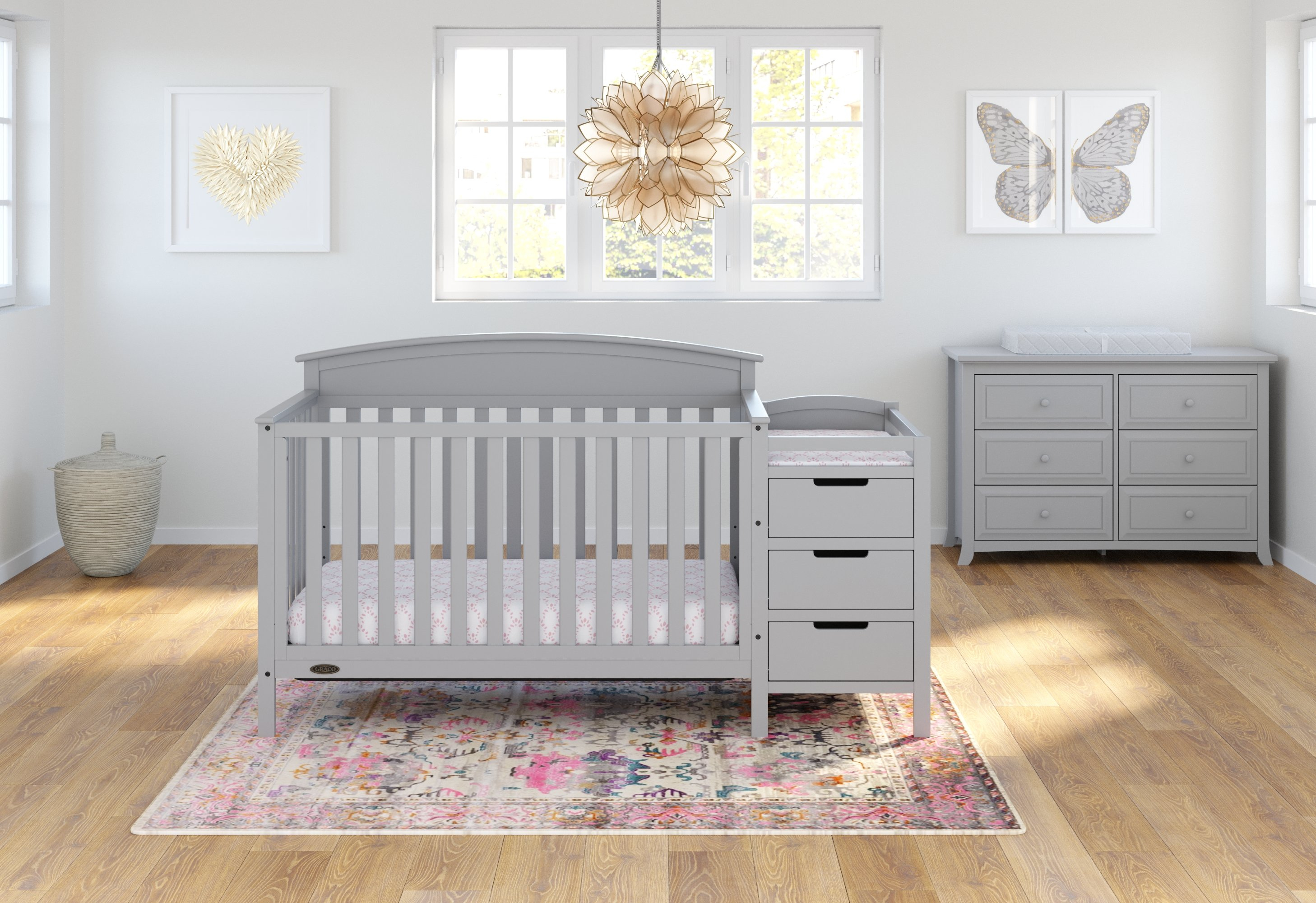 Benton Convertible Standard Crib And Changer Combo 2 Piece Nursery Furniture Set inside proportions 2916 X 2000