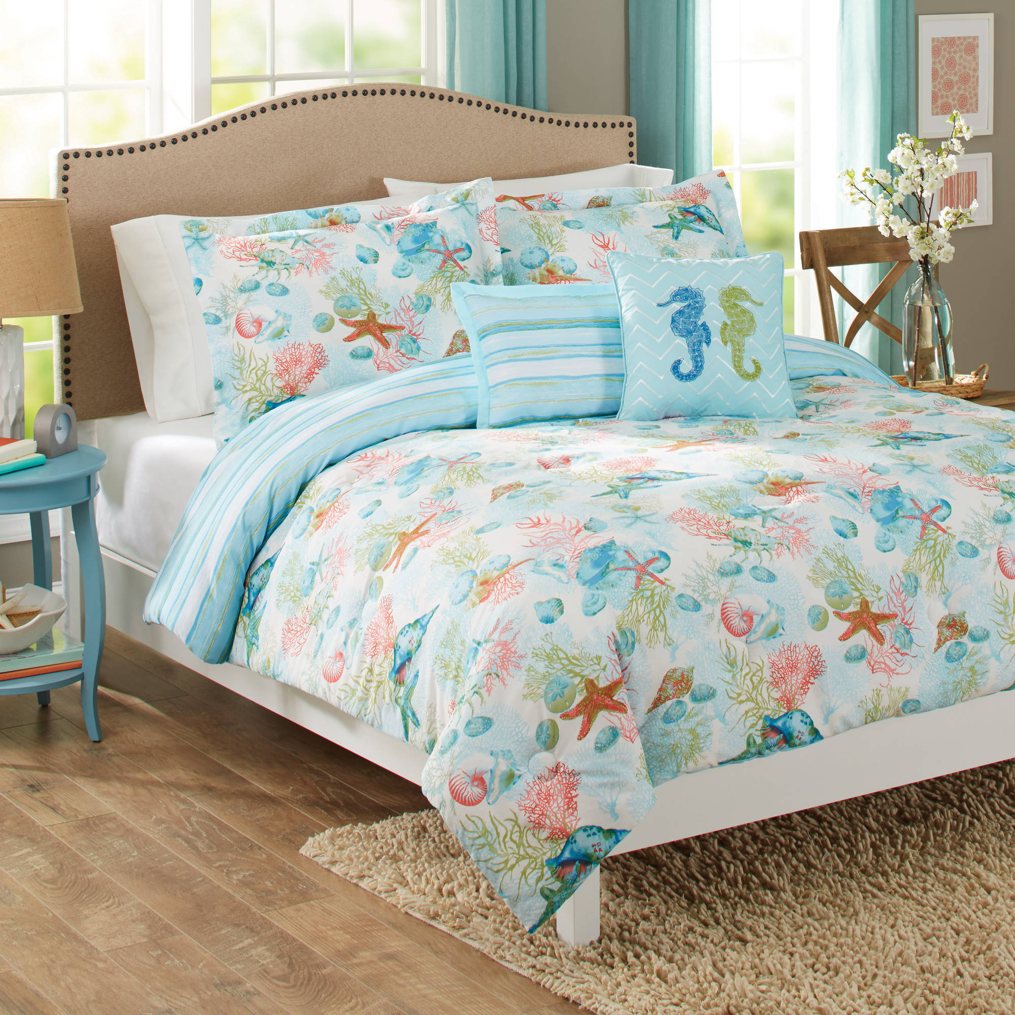 Better Homes Gardens Full Or Queen Beach Day Comforter Set 5 Piece pertaining to proportions 2000 X 2000