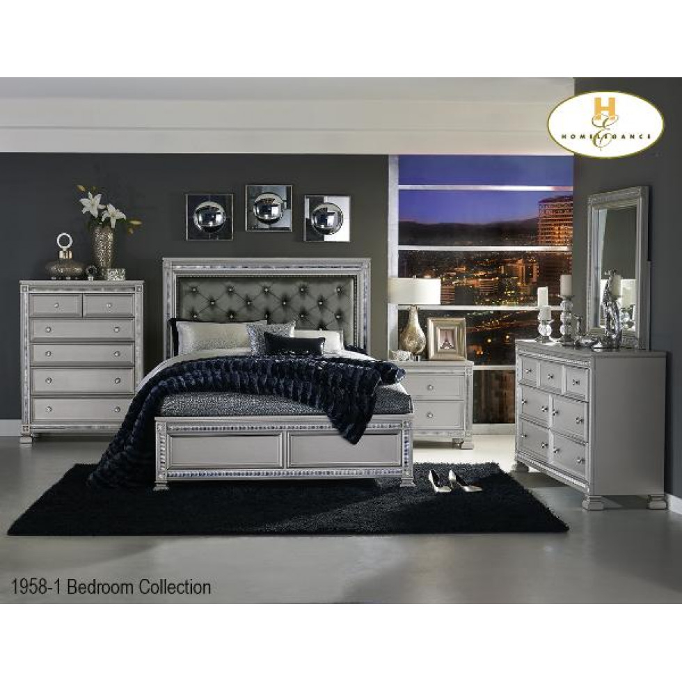 Bevelle King 6pcs Bedroom Set Francis Campbell Meubles in proportions 980 X 980