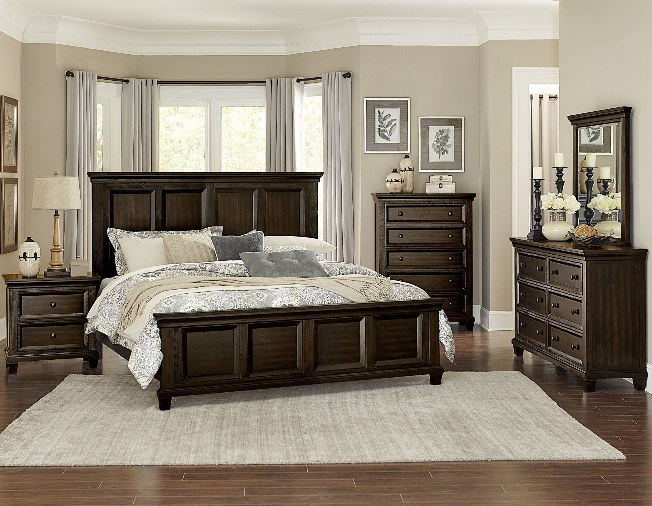 Birman Dark Espresso Panel Bedroom Set intended for dimensions 2200 X 1709