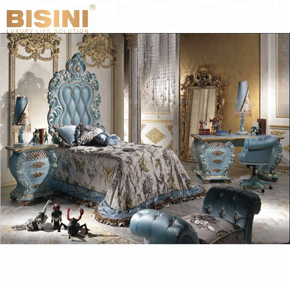 Bisini Luxury Royal Prince Blue Kids Bed For Boy European Children Bedroom Furniture Sets Bf07 70221 View Kids Antique Vanity Dresser With Mirror in proportions 1000 X 1000